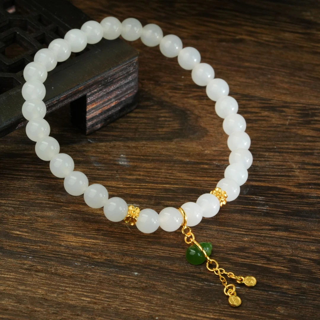【小北严选】和田玉DIY圆珠手串约5mm+【多样性发一件】-AH54X489