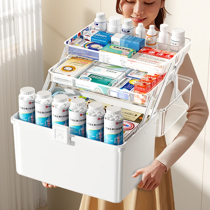 药箱家庭装家用药箱收纳盒医药箱医疗箱药品收纳箱大容量医药箱