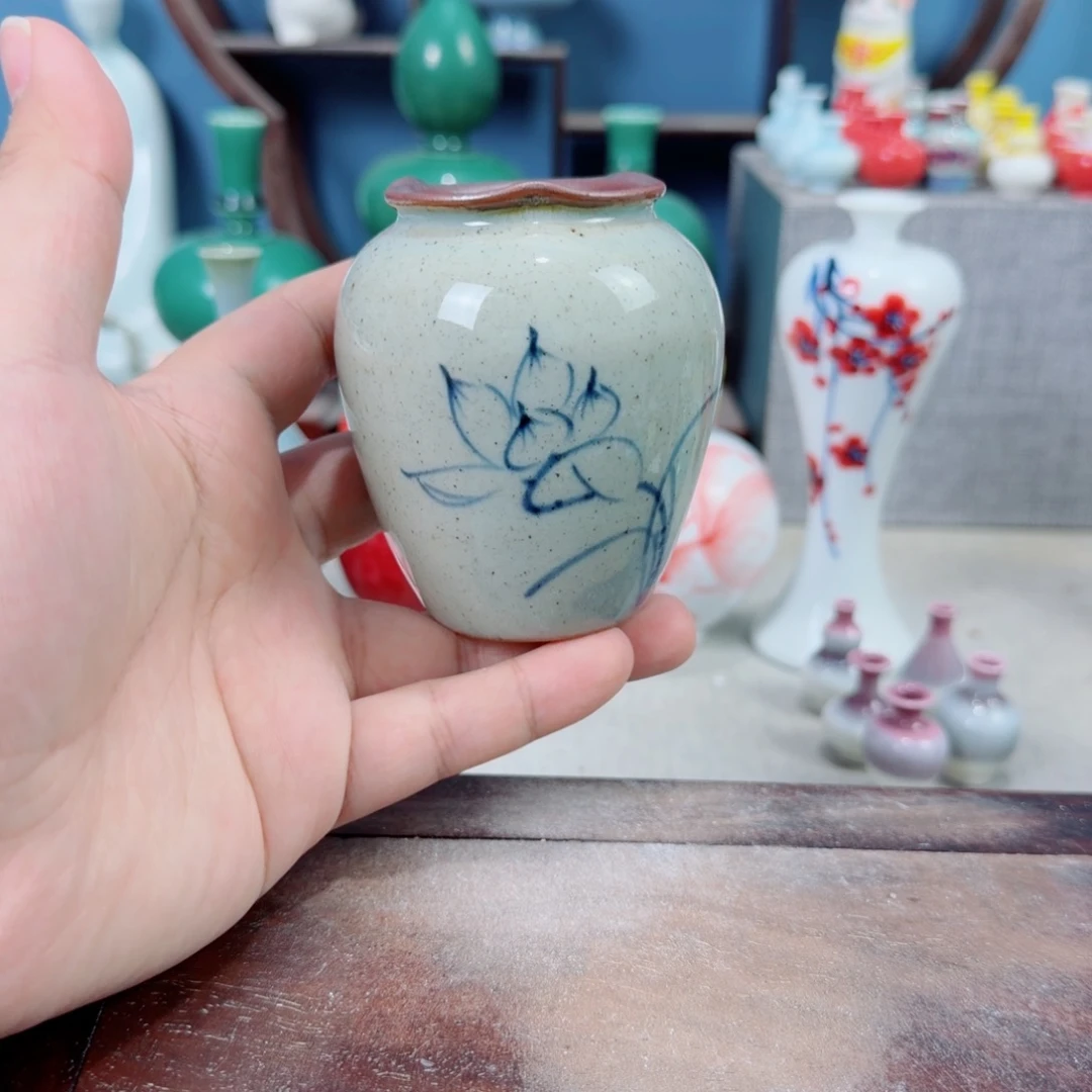 陶瓷手工小花器摆件