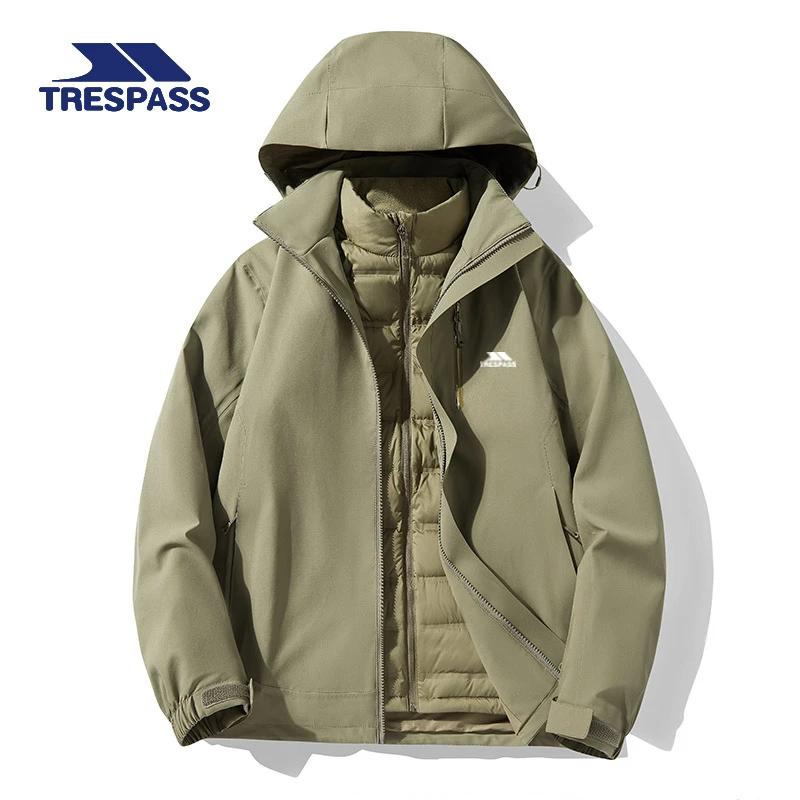 【Trespass】冬季新款男女款户外羽绒内胆冲锋衣保暖防风防寒