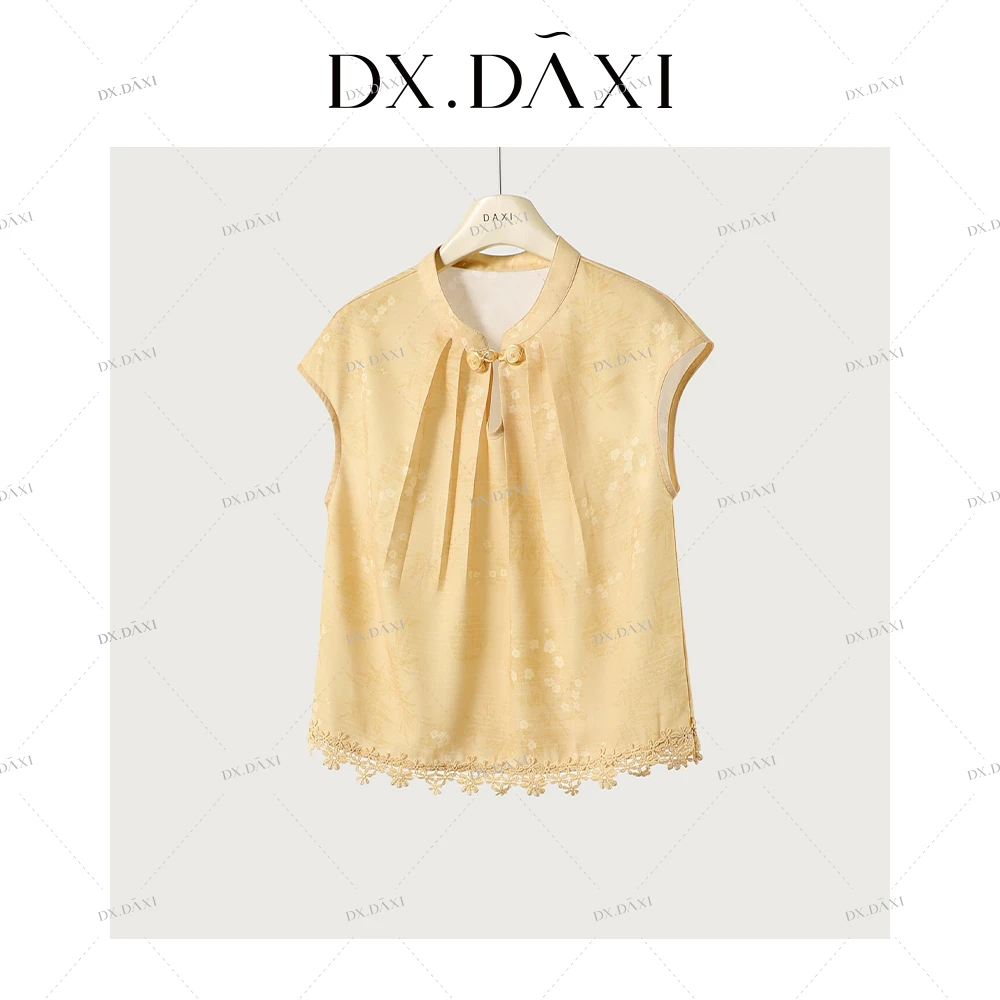 代大喜【竹叶物语】新中式短袖女款爆款2025新款T恤 中国风半袖上衣