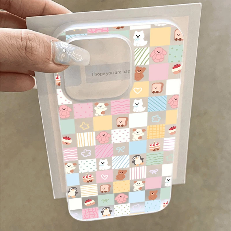 满屏小动物适用iphone16promax苹果15手机壳14PLUS软13防摔12幻影