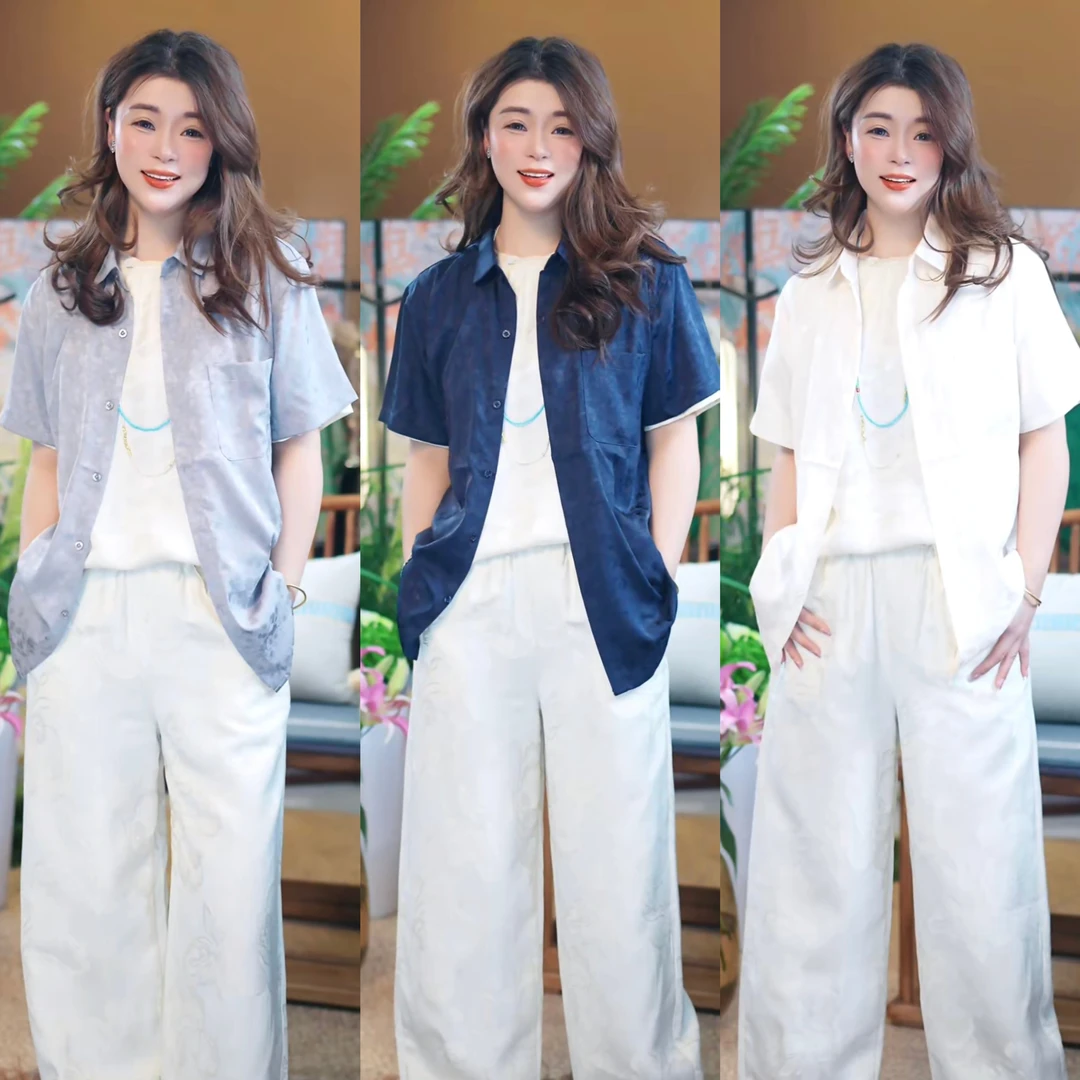 【男士真丝多色花萝衬衫】夏季必备单品亲肤透气减龄款