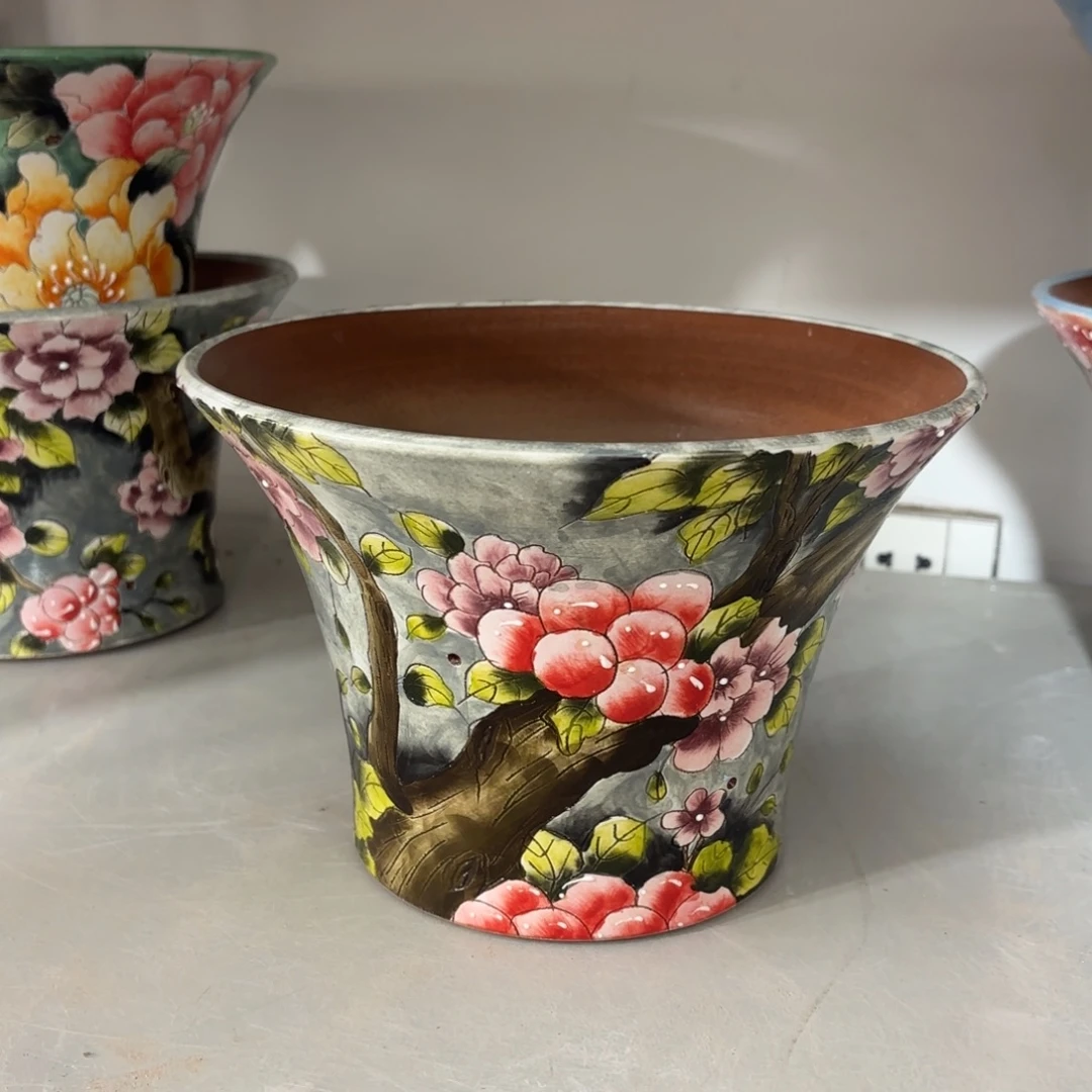 景德镇手绘花盆陶瓷20/14