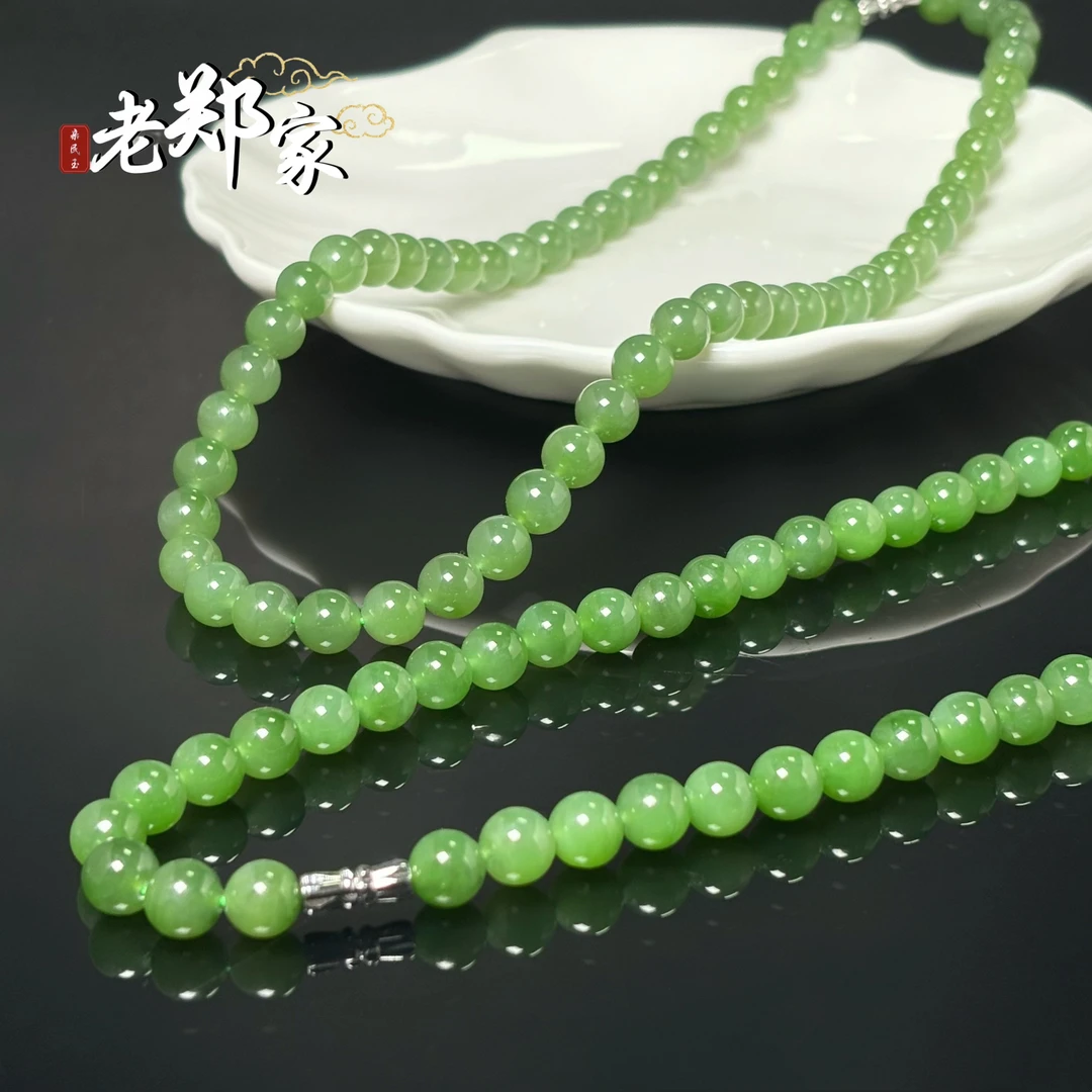 【老郑家】和田玉项链 约8mm(多样性发1件)721