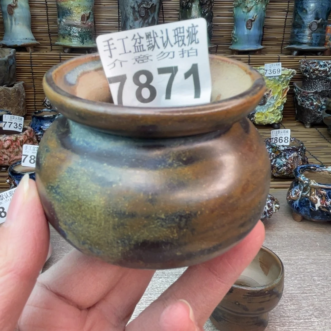 手工花盆默认瑕疵完美者勿拍