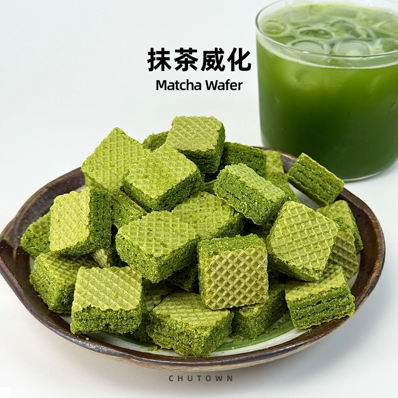 初透抹茶威化饼干 拿铁味 茶味厚重 抹茶WAFERS饼干