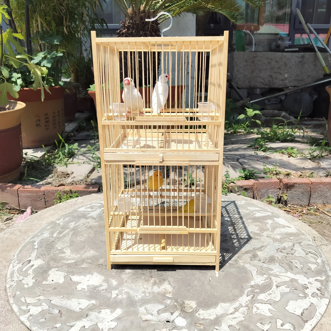 福利款大号竖笼26*26*50厘米带配件玉鸟珍珠绣眼麻料文鸟