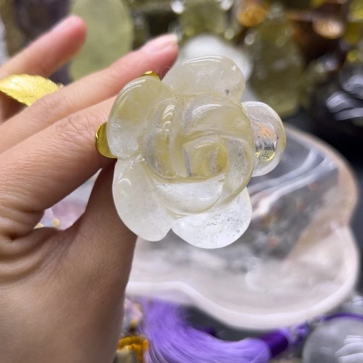 月***心珠宝半成品水晶未镶嵌摆件