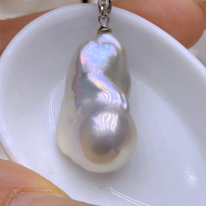 未镶嵌淡水珍珠吊坠(赠链)