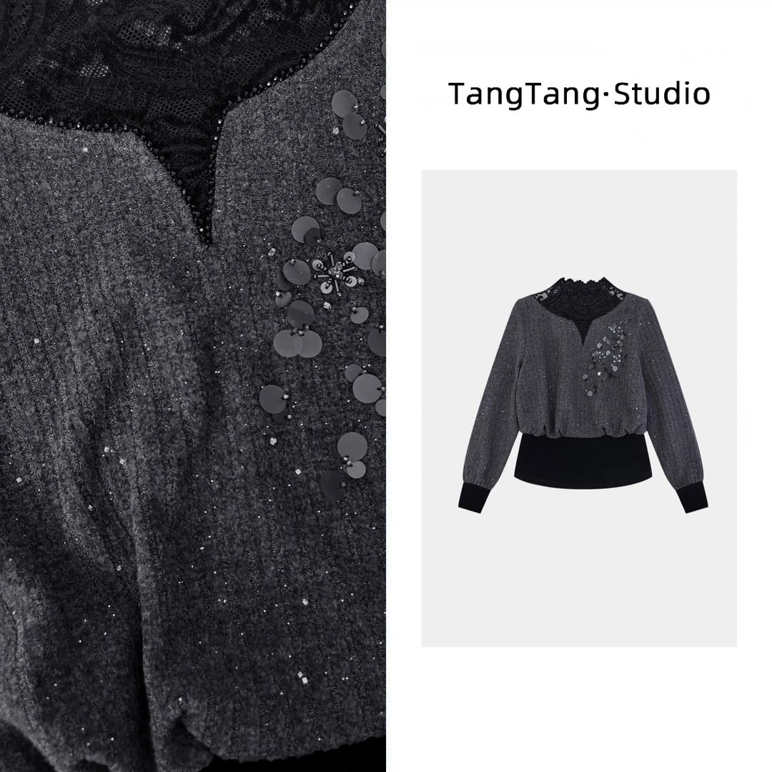 【TangTang·Studio】珠帘玉梦上衣高级气质显瘦女装上衣-2513025