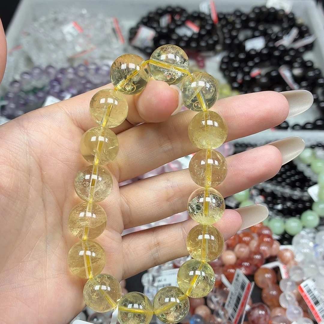 手串未镶嵌水晶卡13冰透黄啊塞25