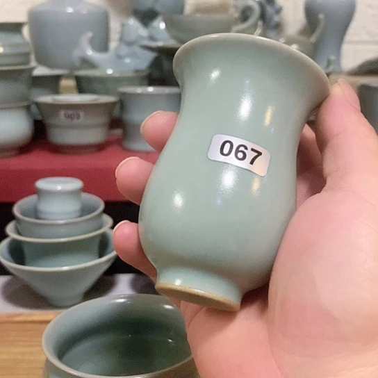 微瑕，原产地汝瓷，闻香杯，