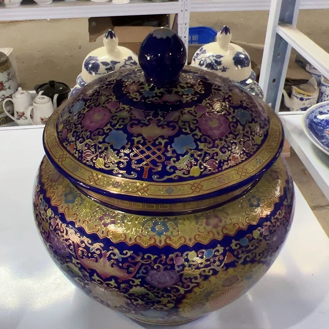 瓷片景德镇法郎景泰大罐