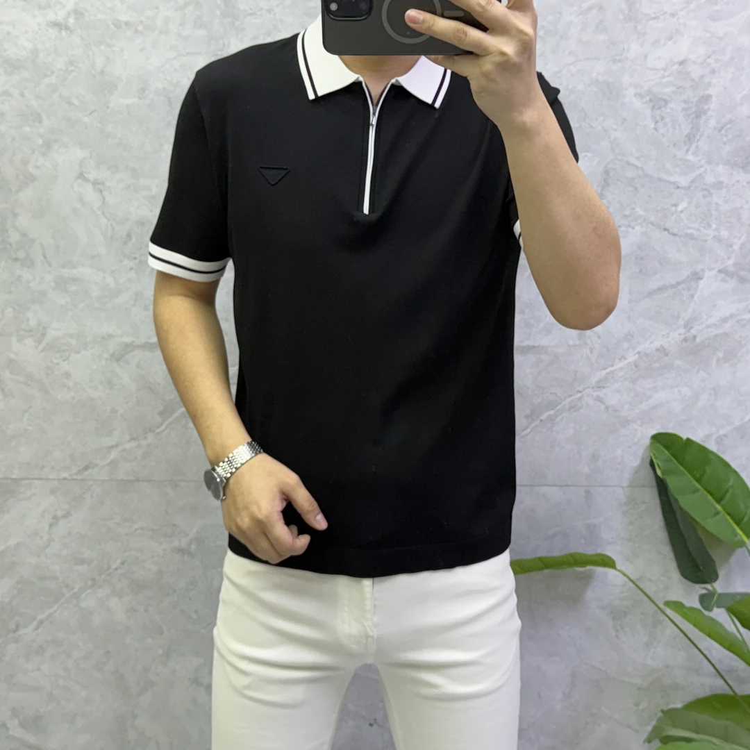 夏季新款男士高端欧货定制轻奢时尚伊力特短袖