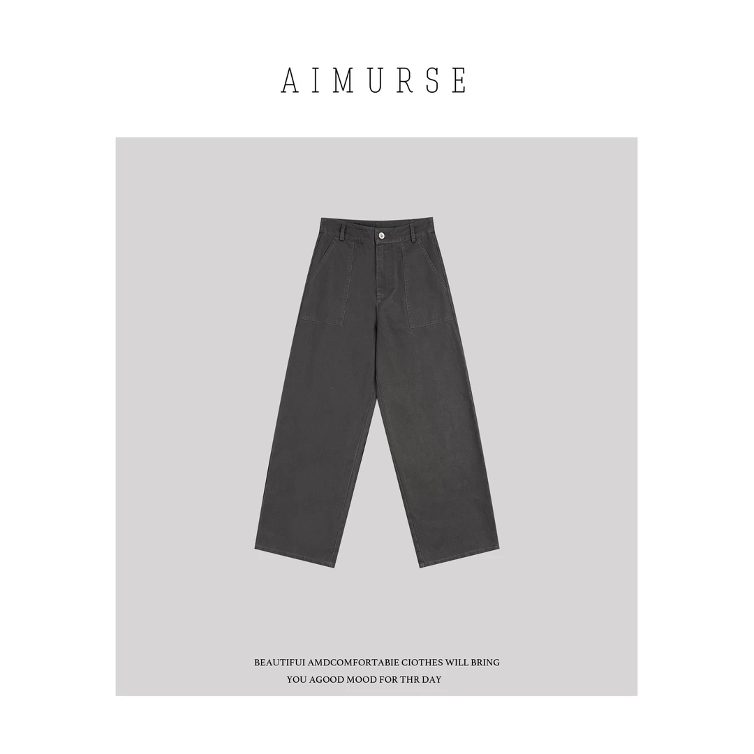 AIMURSE 【复古腔调】小众设计师 秋季出游穿搭高质感休闲裤 AM7088
