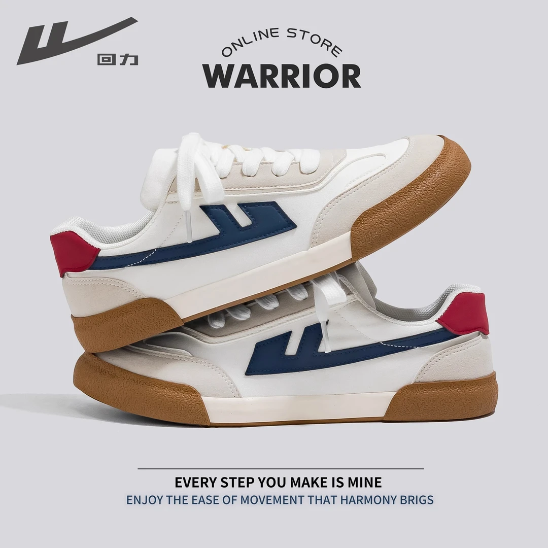 回力德训鞋男秋季新款透气复古厚底运动小白鞋男士潮鞋休闲帆布鞋