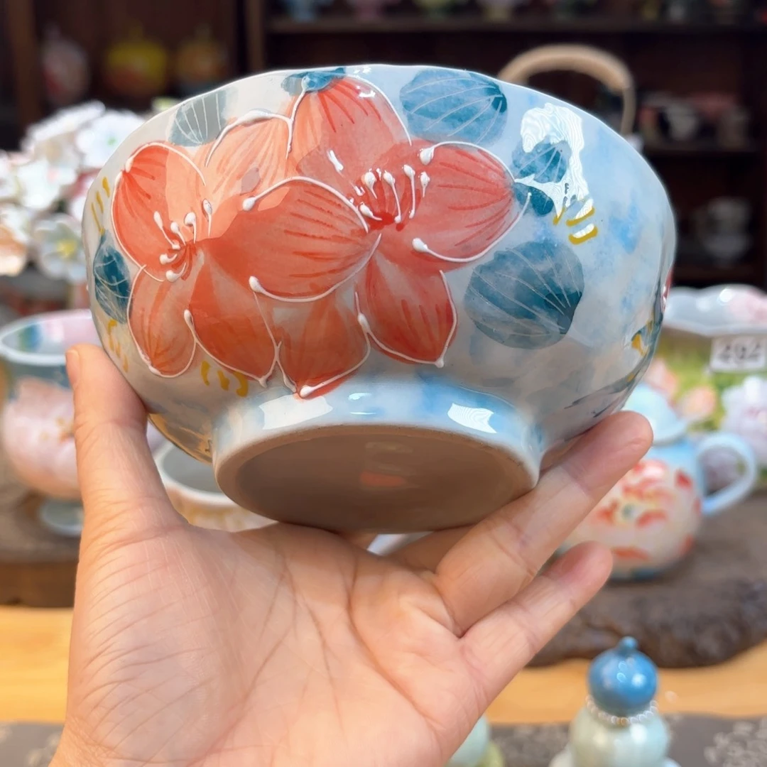 景德镇手绘高温釉下彩陶瓷茶具