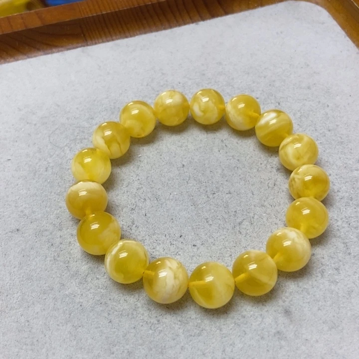 蜜蜡未镶嵌裸石手串