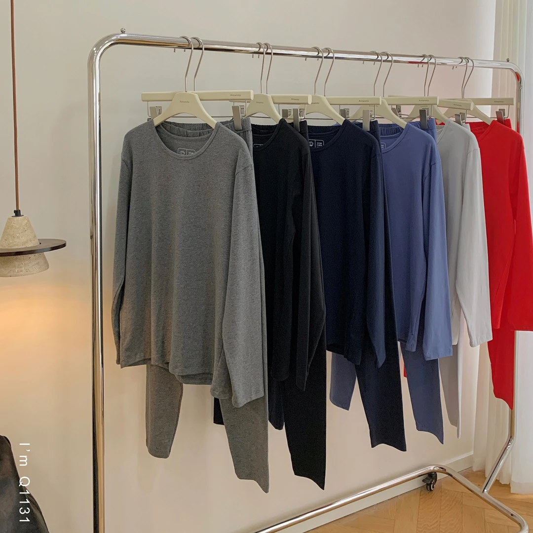 【飞总专属】国棉7A抗菌男士保暖秋衣套装Q1131