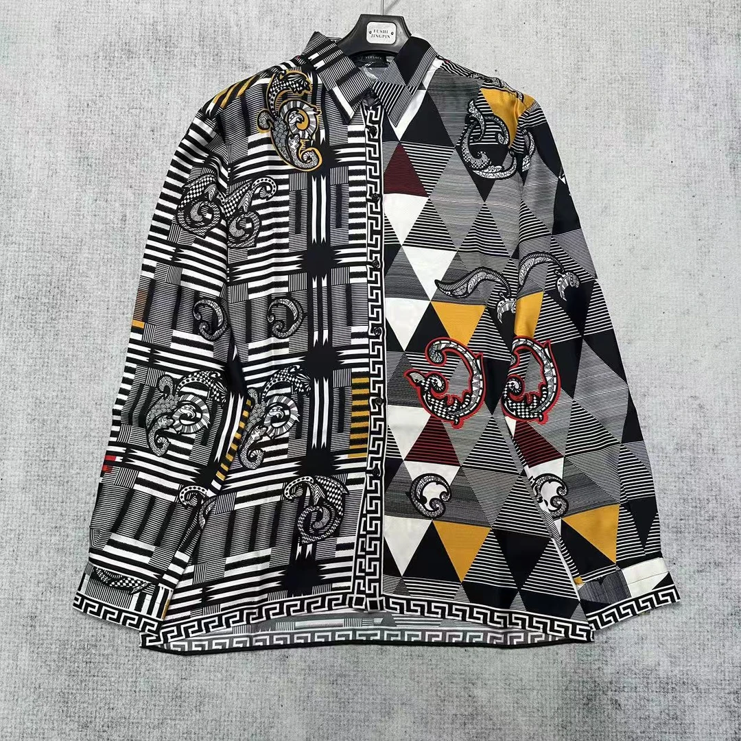 99新 VERSACE/范思哲 深色满印衬衫/41码/99新