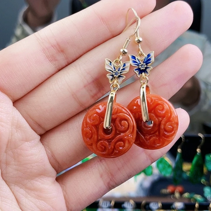 翡翠耳饰未镶嵌饰品