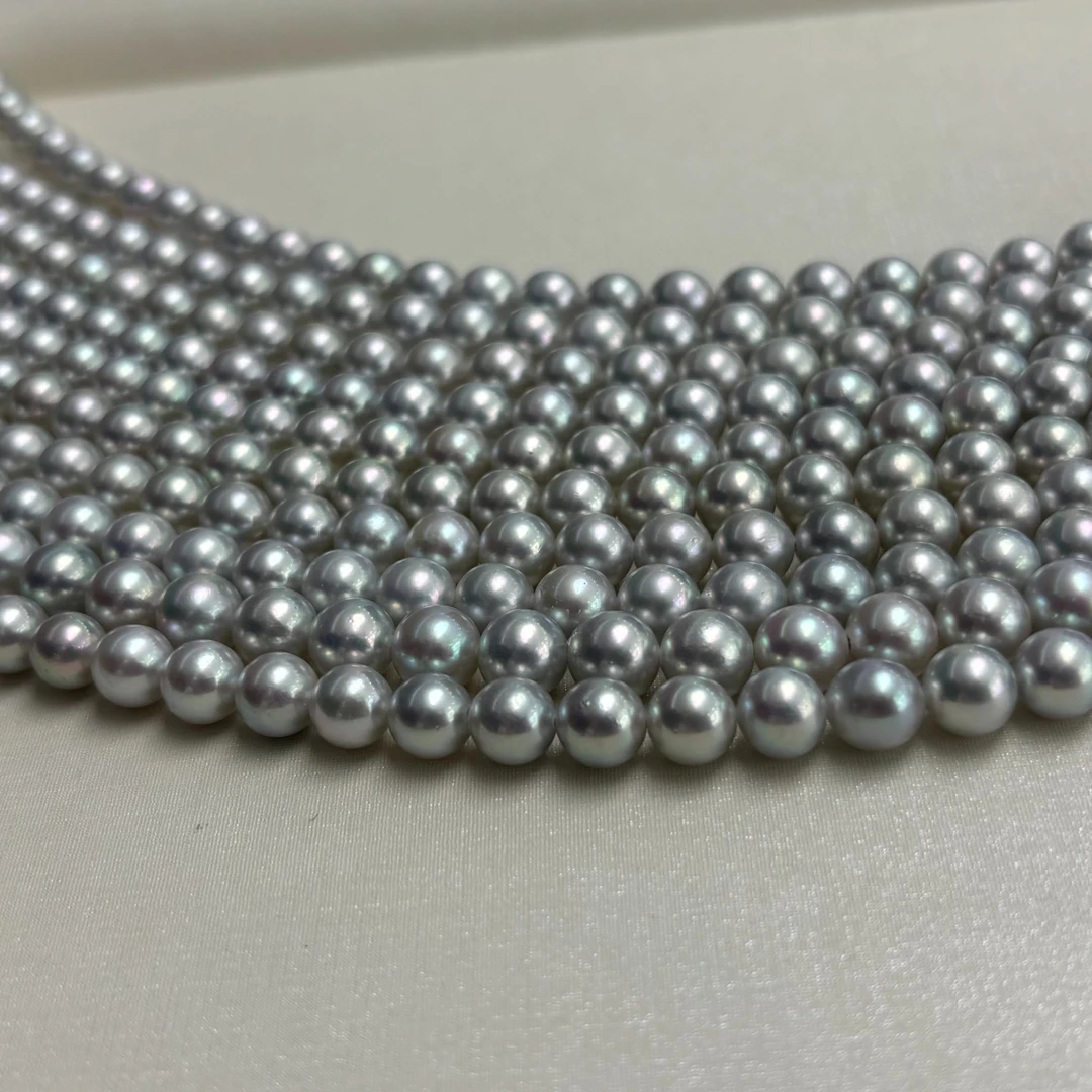 【门店新货】7-8MM海水真多麻珍珠满串项链-多样性发一