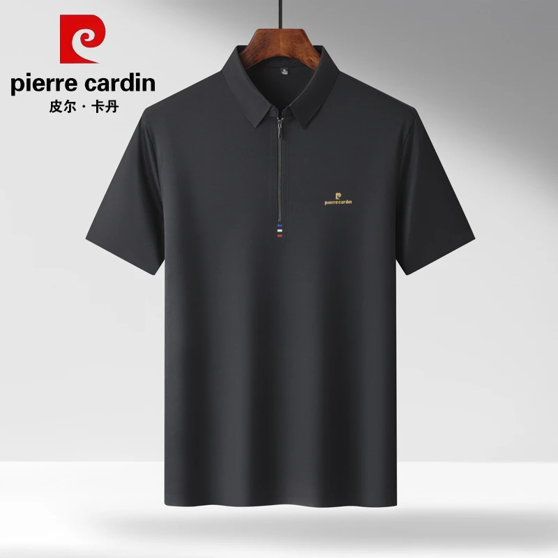 皮尔卡丹/夏季新款冰丝透气短袖Polo衫商务休闲男士薄款T恤