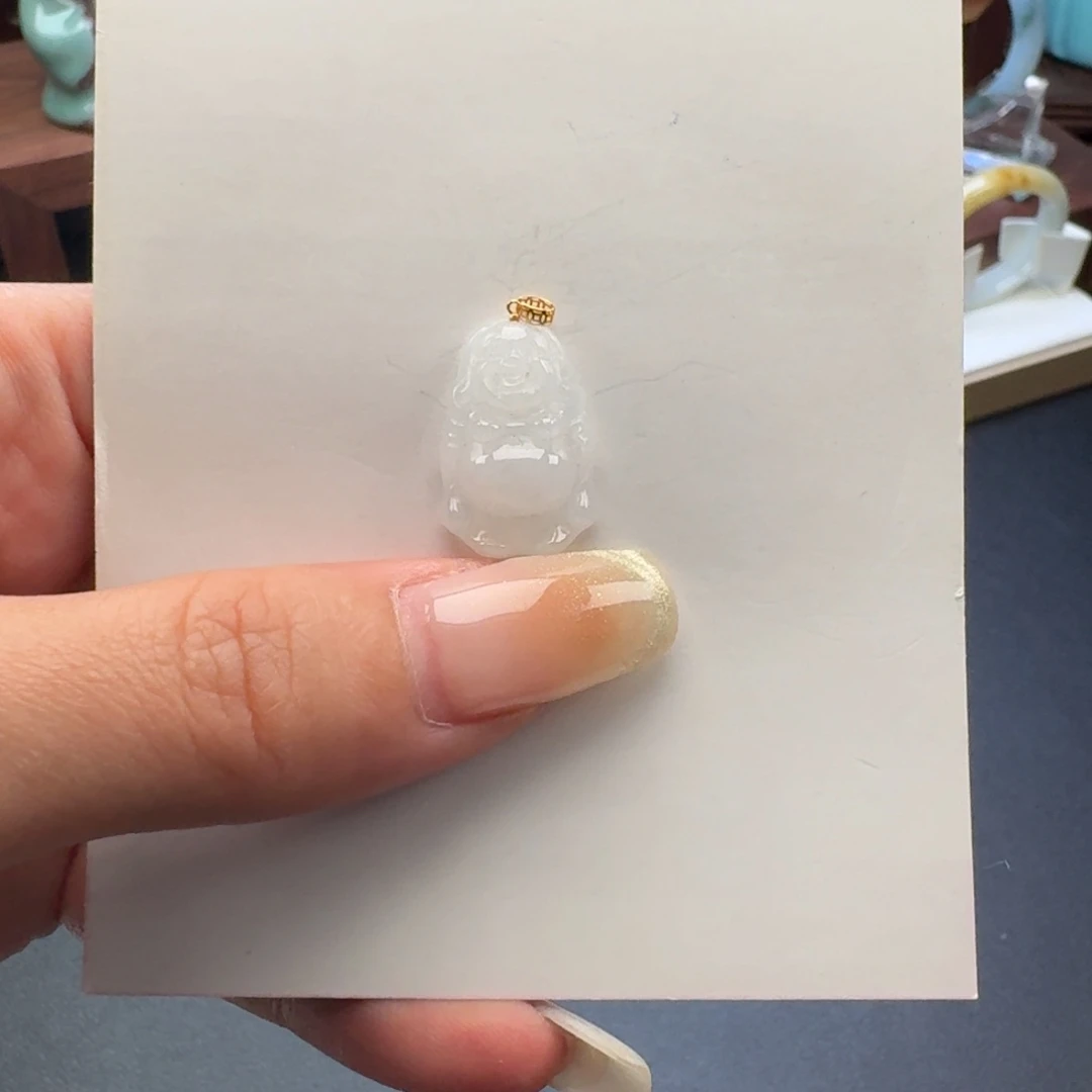 翡翠未镶嵌吊坠(不含链)白冰佛公