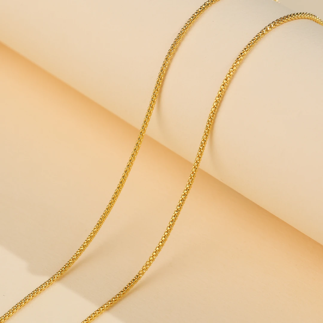 链子925银 【诗语】金色银针式链多样性发一 T4-190 F2-249