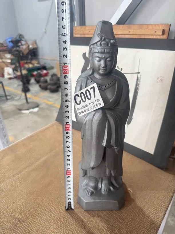 观音像陶胎高36cm