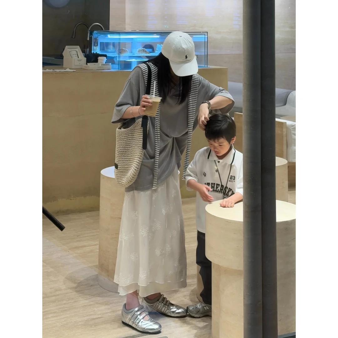 25夏亮丝亲肤柔软轻薄宽松大版短袖T恤【75%棉】ACZM117