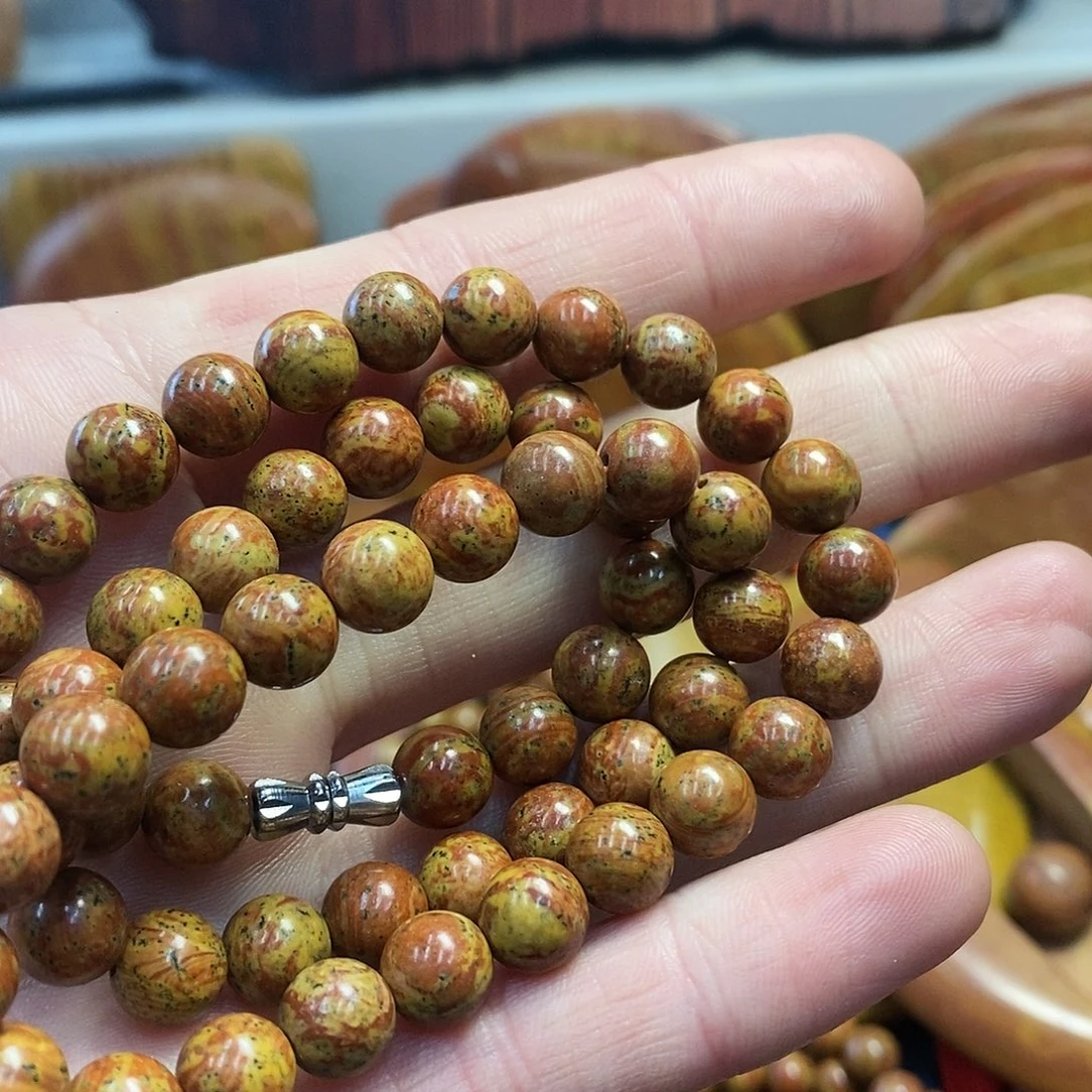 泗滨砭石一**过花纹项链