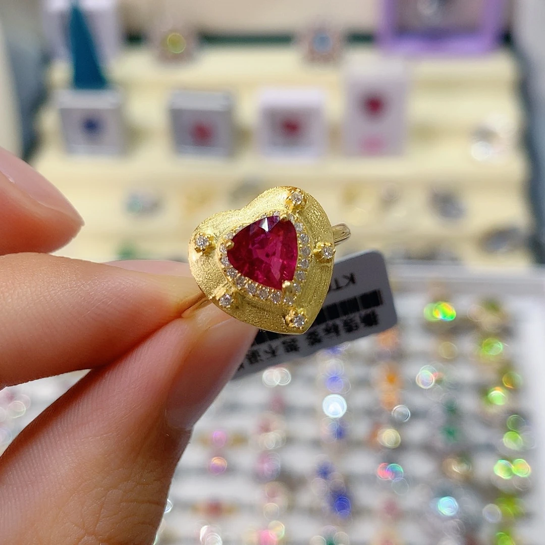 碧玺戒指戒指银S925镶嵌