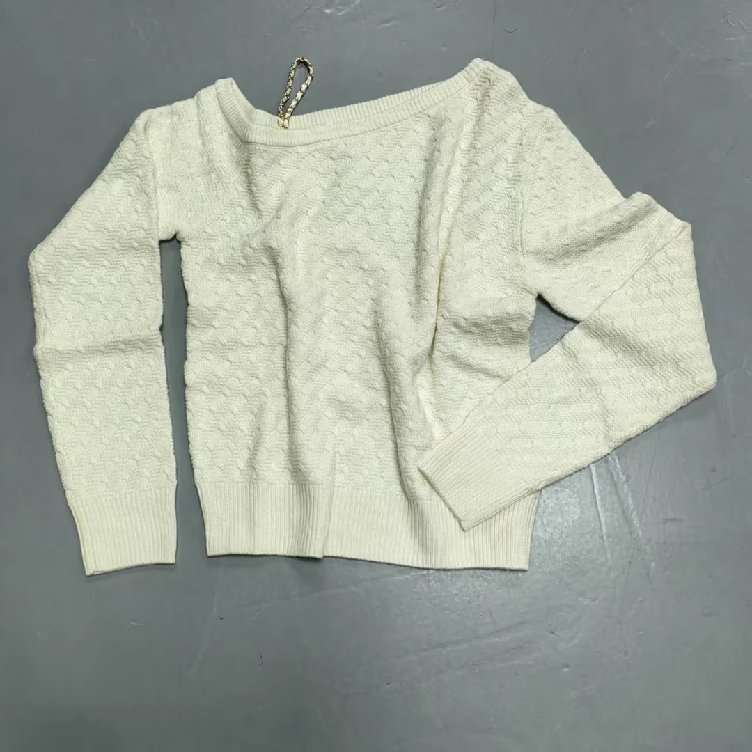 【南油玲姐】白色针织衫MY956