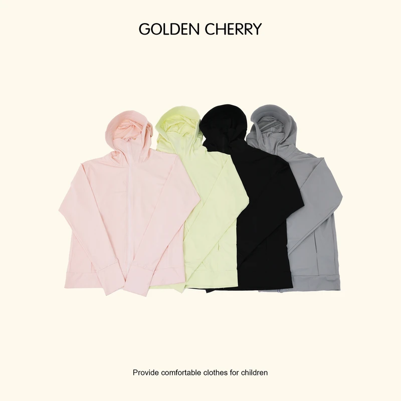 【Golden cherry】亲子纯色拉链开衫冰丝防晒外套204011