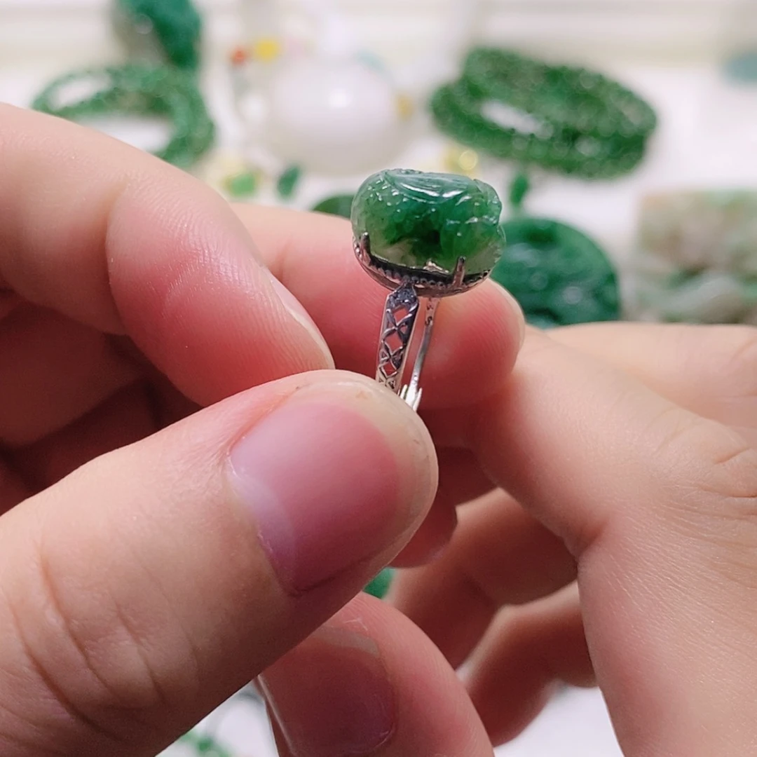 【闪购商品】独山玉未镶嵌戒指涧**清