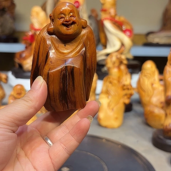 柏木太行崖柏弥勒佛