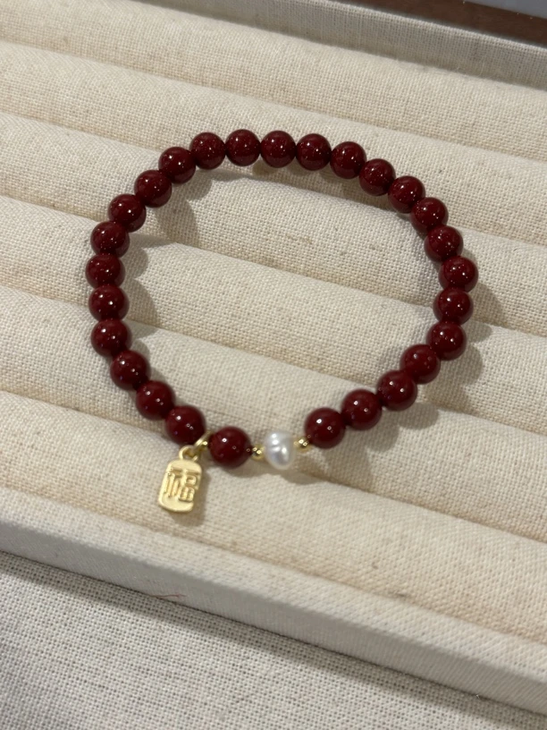 天然辰砂【珍珠紫砂】高含量紫金砂手串多样性发其一