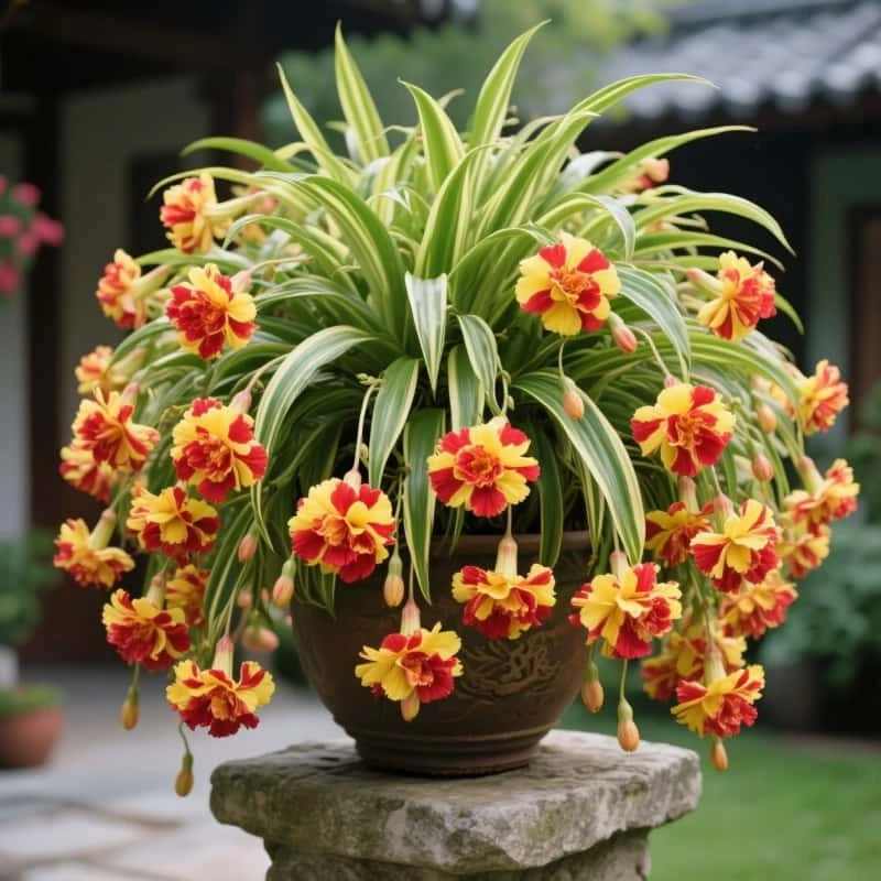 吊兰花苗四季开花金心金边大花型阳台庭院室内耐寒热花卉绿植盆栽