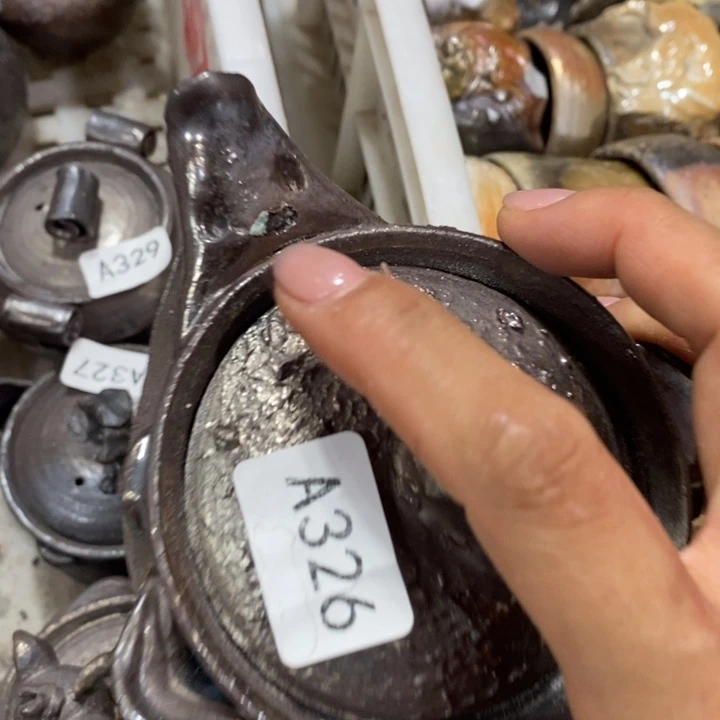 柴烧裸烧纯手工工艺制作瑕疵瑕疵