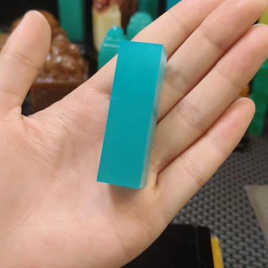 寿山石印石天空蓝素章