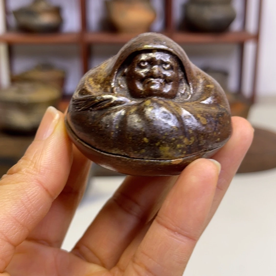 备前烧作品春湖香盒微瑕