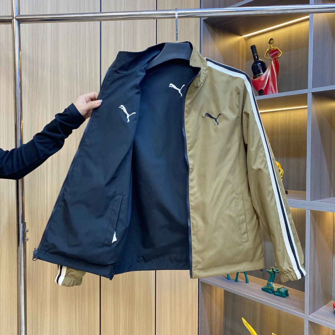 春秋新款男士双面外套刺绣两面穿上衣夹克