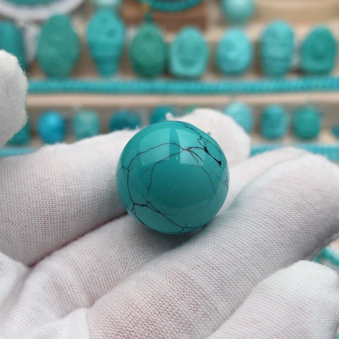 未镶嵌绿松石珠宝奇石21mm