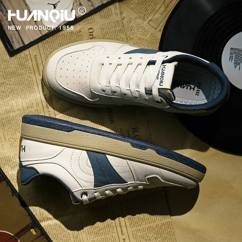 环球复古板鞋男2025夏季新款透气软底轻便小白鞋百搭运动休闲鞋子