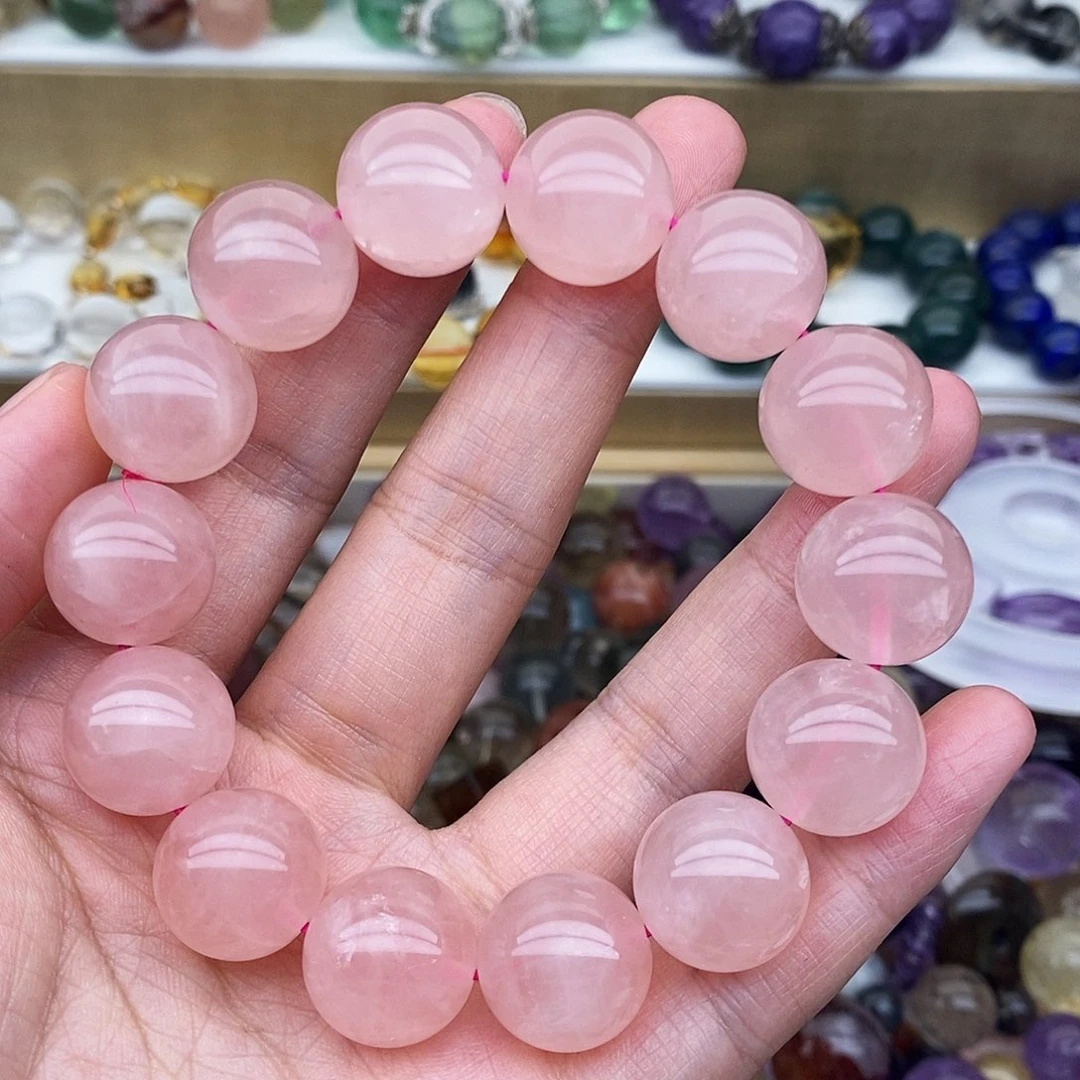 烟晶手链未镶嵌粉晶