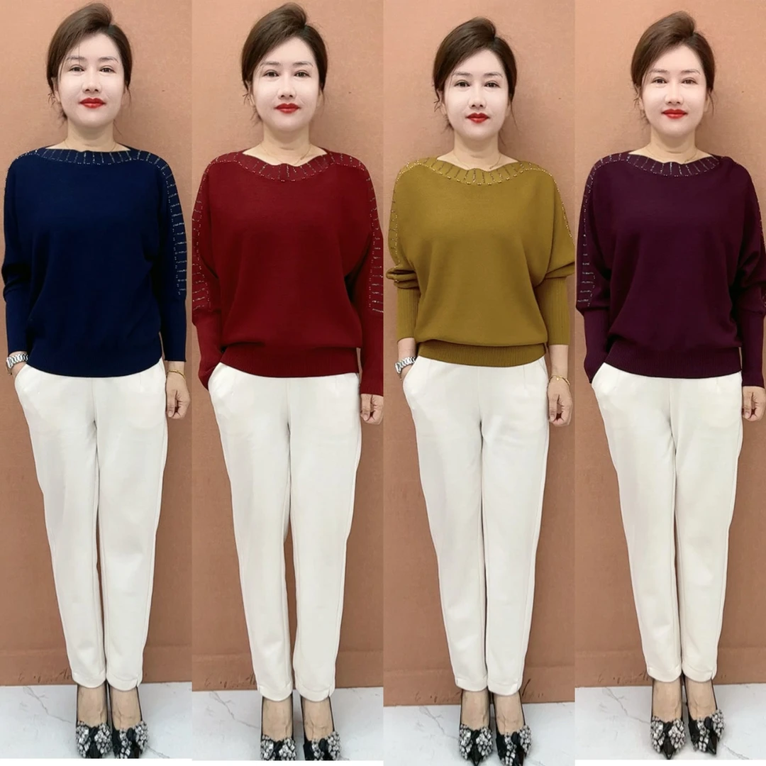 SZ 时尚简约秋季新款一字领气质百搭针织衫