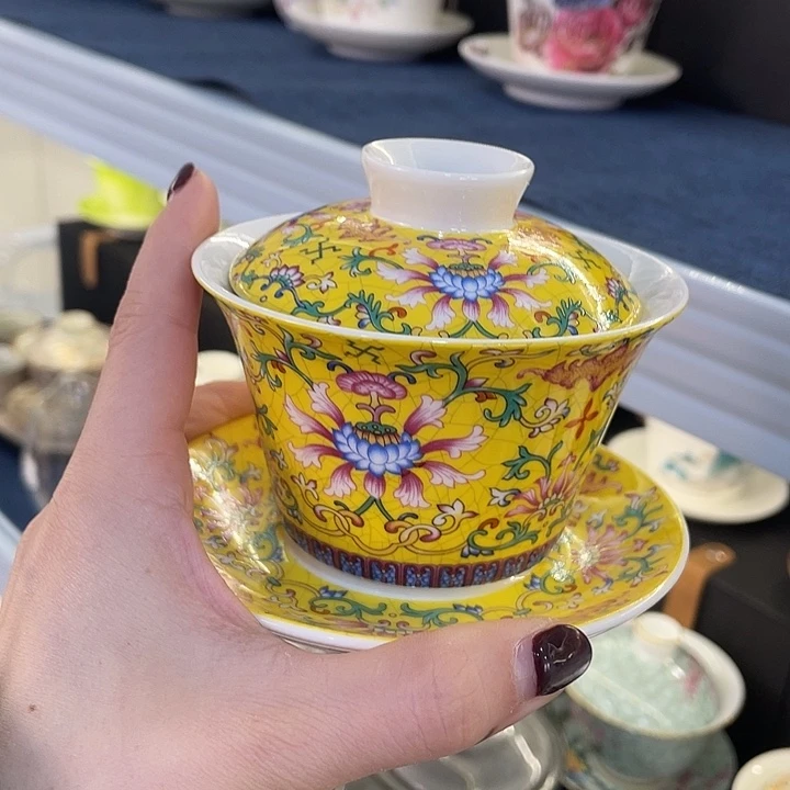 陶景德陶瓷盖碗茶具