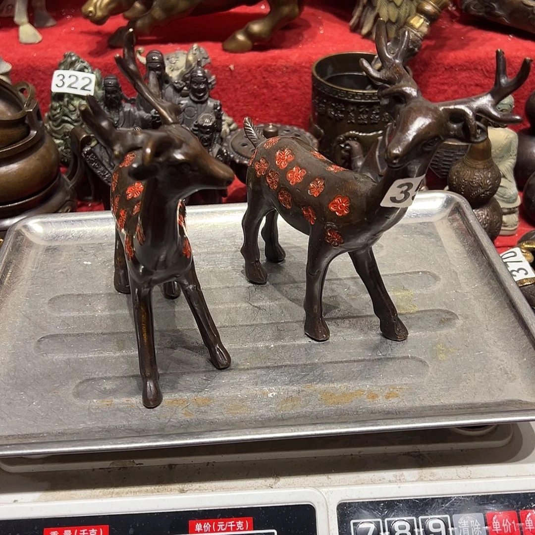 黄铜摆件，文房摆件